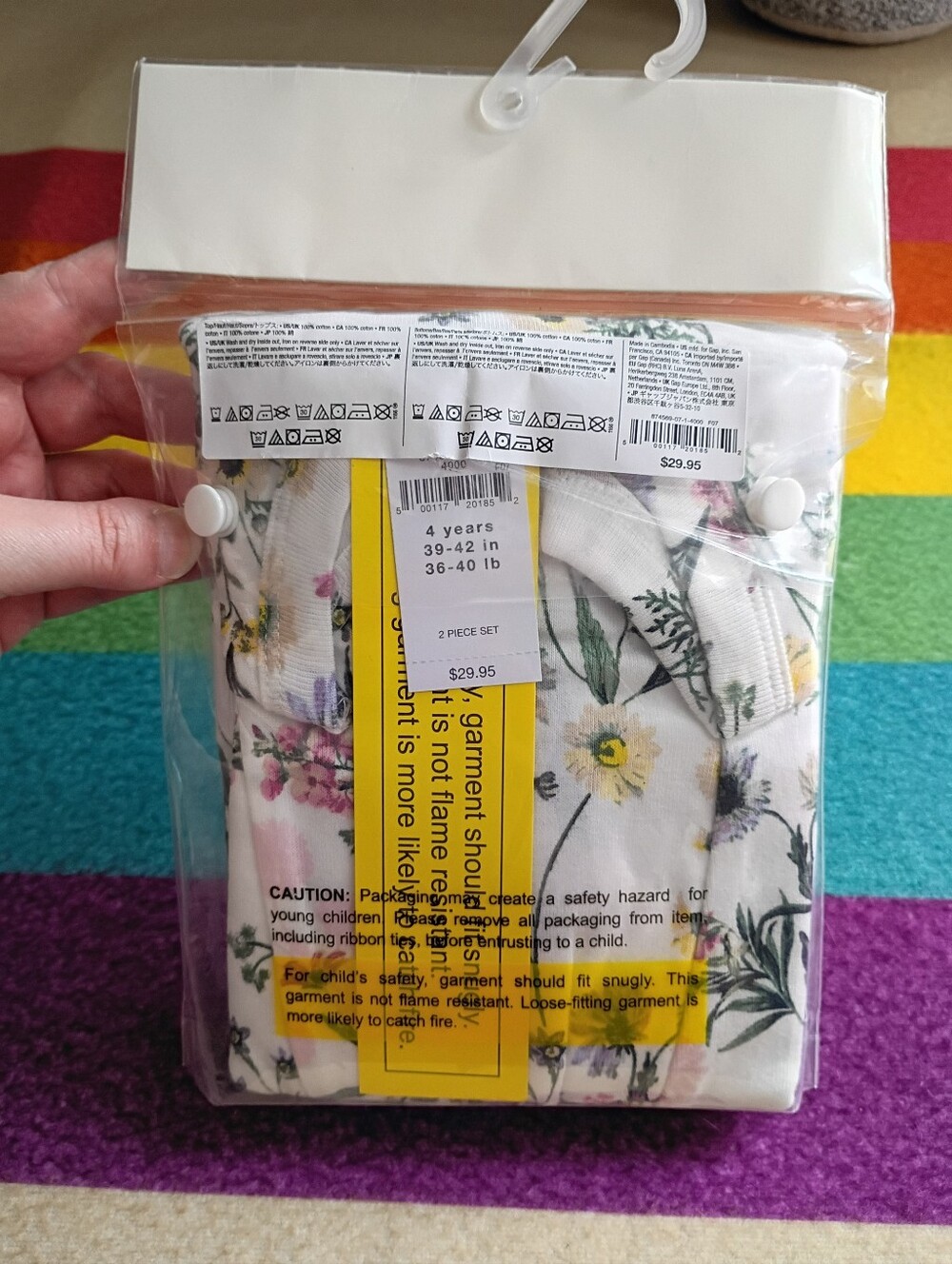 NWT Baby Gap 4y Wildflower Pajamas - Picture 4 of 4